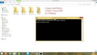 How to create and delete folder in windows 8.1 using command prompt