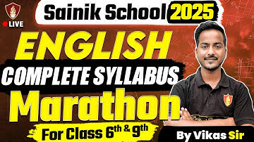 Complete English Syllabus Marathon | Sainik School Coaching Class 6 & 9 | RMS