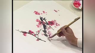 刘存惠写意花鸟画技法入门系列（十三）：梅花的疏密组合