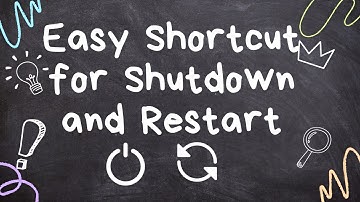 Shutdown and restart shortcut for windows