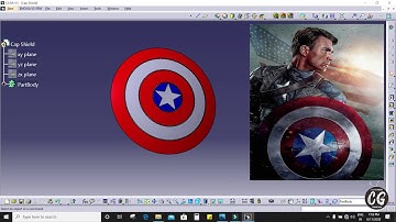 CAPTIAN AMERICA SHIELD DESIGN #CatiaV5 #CAD DESIGNS #Sketch #Marvel #cadgadgets #cad designs