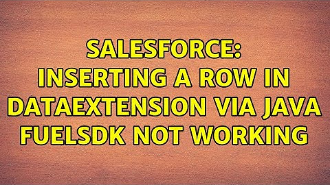 Salesforce: Inserting a row in DataExtension via Java FuelSDk not working