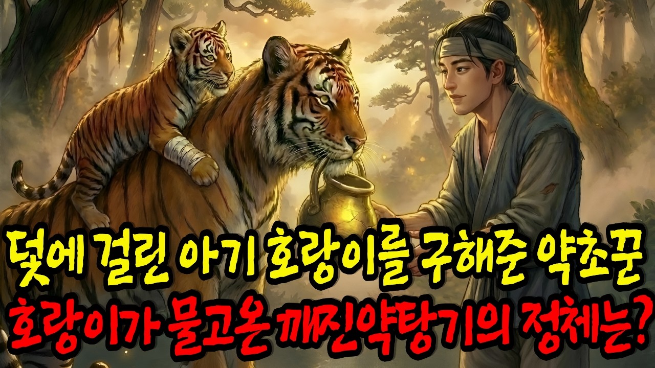 덫에 걸린 아기 호랑이를 구해준 약초꾼, 호랑이가 물어온 깨진 약탕기의 정체는? | 야담 | 야담이야기 | 설화 | 옛날이야기 | 오디오북 | 조선시대 | 감동사연