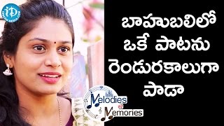 Singer mohana bhogaraju in melodies and memories. is an playback
singer. she has sung many songs but one song made her star was
manohari fro...