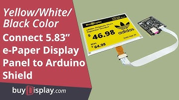 Yellow 5.83 inch e-Paper Display Arduino Shield,Library 648x480