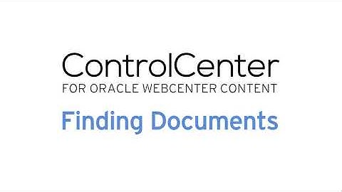 Finding Documents with ControlCenter: Dashboard, Browse & Search