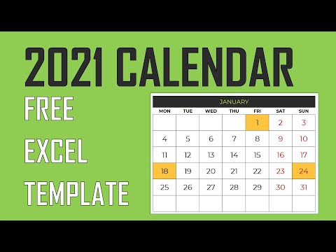 2021 Excel Calendar Template - 21 Designs - Free Download