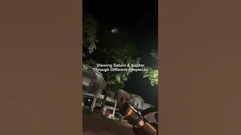 Viewing Saturn & Jupiter through different eyepieces (76mm Telescope) 🔭🪐 #planet #space #astronomy