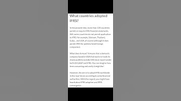 Master IFRS - What countries adopt IFRS?