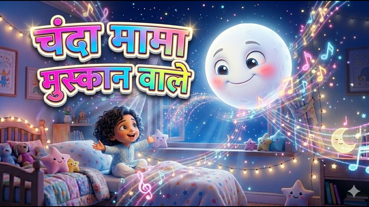 Chanda Mama | 🌙 | चंदा मामा | Big Sister Singing Sweet Hindi Bedtime Song | Cute Baby Sleep Rhyme