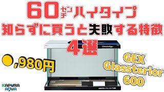 絶妙なバランスで魅せる、高さ40cmの強烈な個性水槽！GEXグラステリア600ハイタイプ 60x30x40【アクアリウム】60cm水槽 水草レイアウト