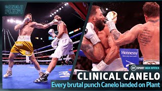 Every Brutal Punch Landed By Canelo Against Caleb Plant During Their Undisputed Fight