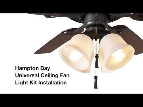 How To Install The Hampton Bay 4 Light Universal Ceiling Fan