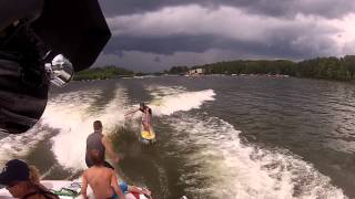 Todd learning to wake surf with Allatoona Adventures