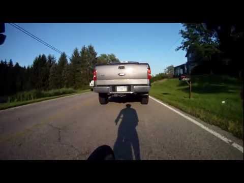 Ford F150 truck tormenting and trying to crash cyclist - Dowagiac MI