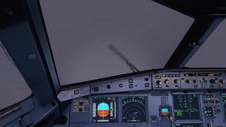 MSFS2020 - Landing in Rome Fiumicino Airport in stormy/windy weather