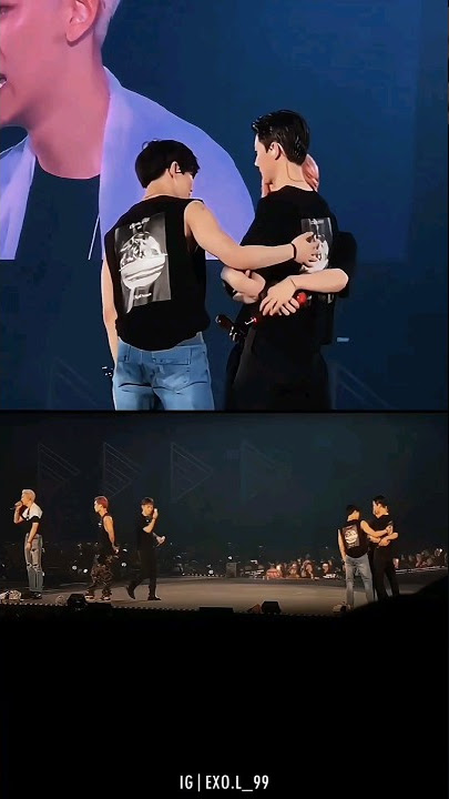 The way #EXO Baekhyun and Suho told Sehun to go and hug Chanyeol like that