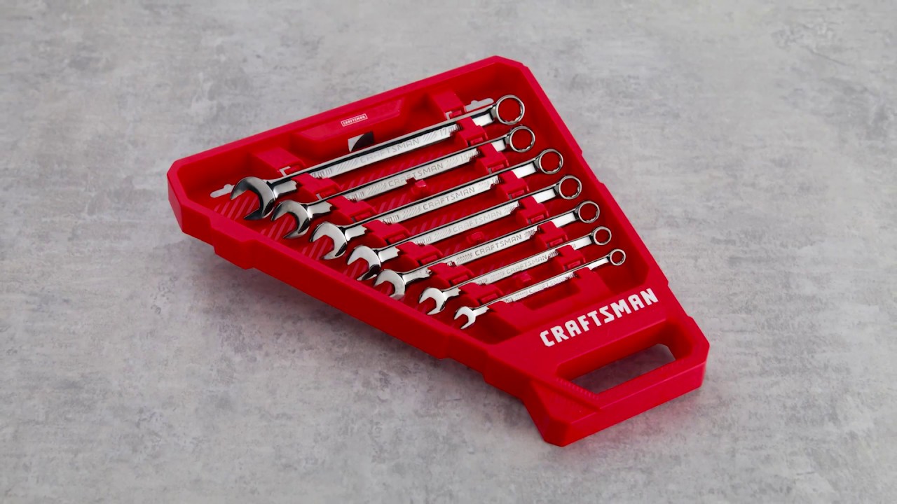 CRAFTSMAN 7-Piece Standard Gunmetal Chrome Metric Wrench Set - YouTube