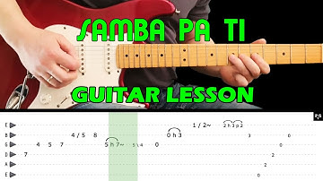 SAMBA PA TI - Guitar lesson (with tabs) - Carlos Santana