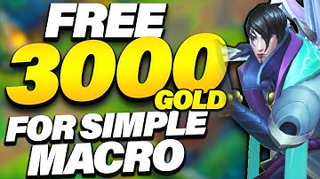 HOW TO GET 3000 FREE GOLD WITH SIMPLE MACRO TRICK