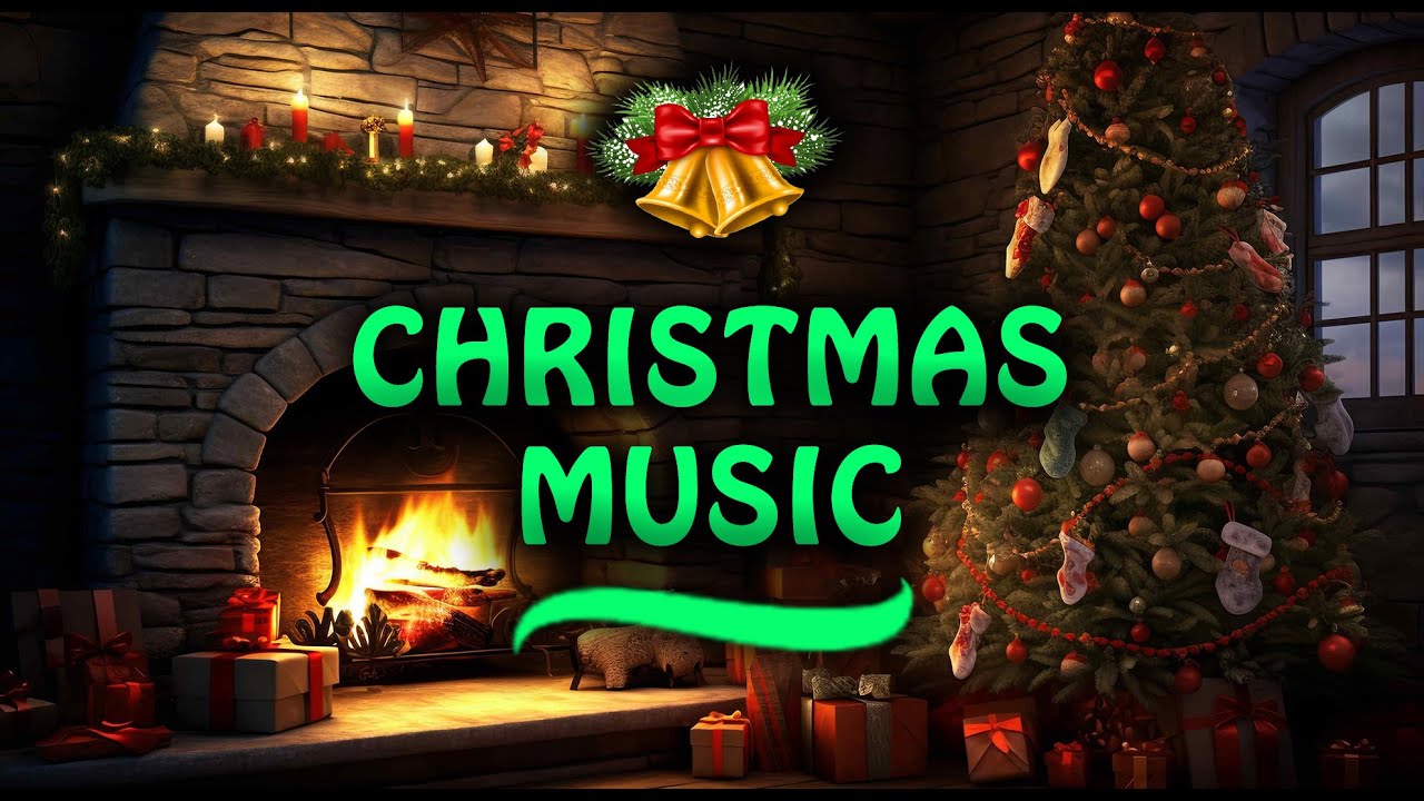 Christmas Uplifting Music 🎉🎅🎄 Christmas Fireplace Background ...