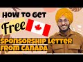 How to get FREE Sponsorship letter from Canada ?