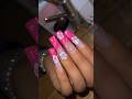 First full set on my new fake hand 😍💗 #nail #nailart #naildesign #shorts #pink #acrylicnails