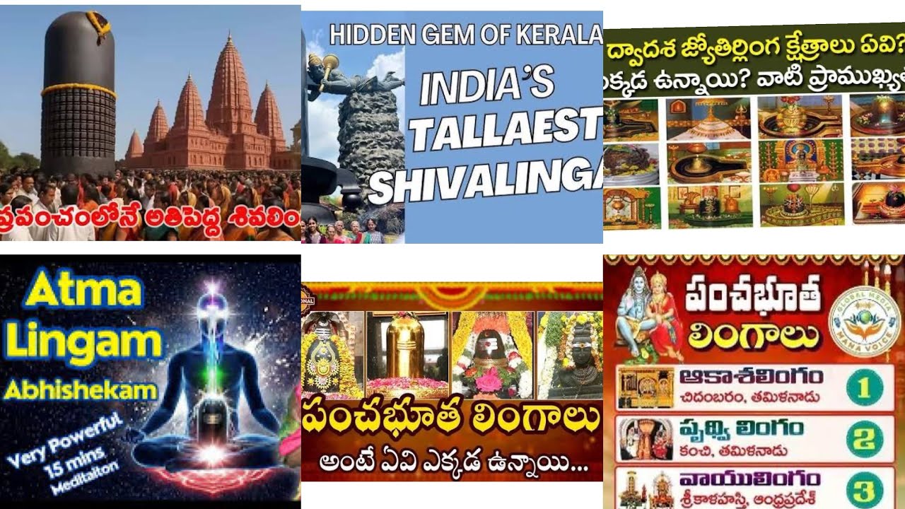 Important shiva lingas in India