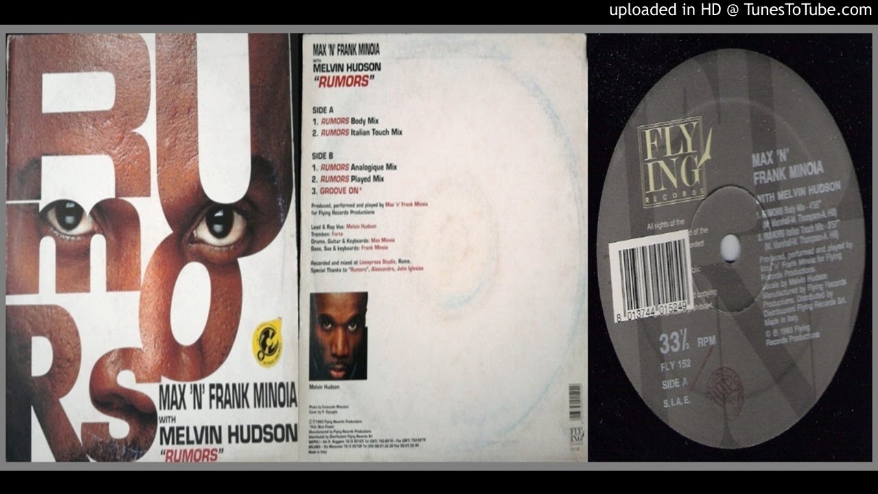 Max 'N' Frank Minoia with Melvin Hudson ‎– Rumors (Body Mix – 1993