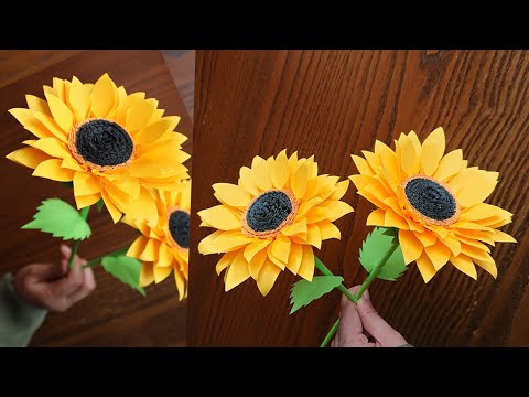 Vidéo: Comment Faire Un Tournesol En Papier Ondulé