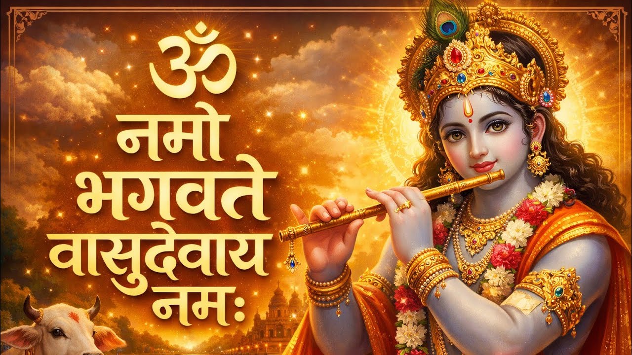 ॐ नमो भगवते वासुदेवाय नमः | Shri Krishna Mantra | Peaceful Devotional Music | Vivek Rathod |
