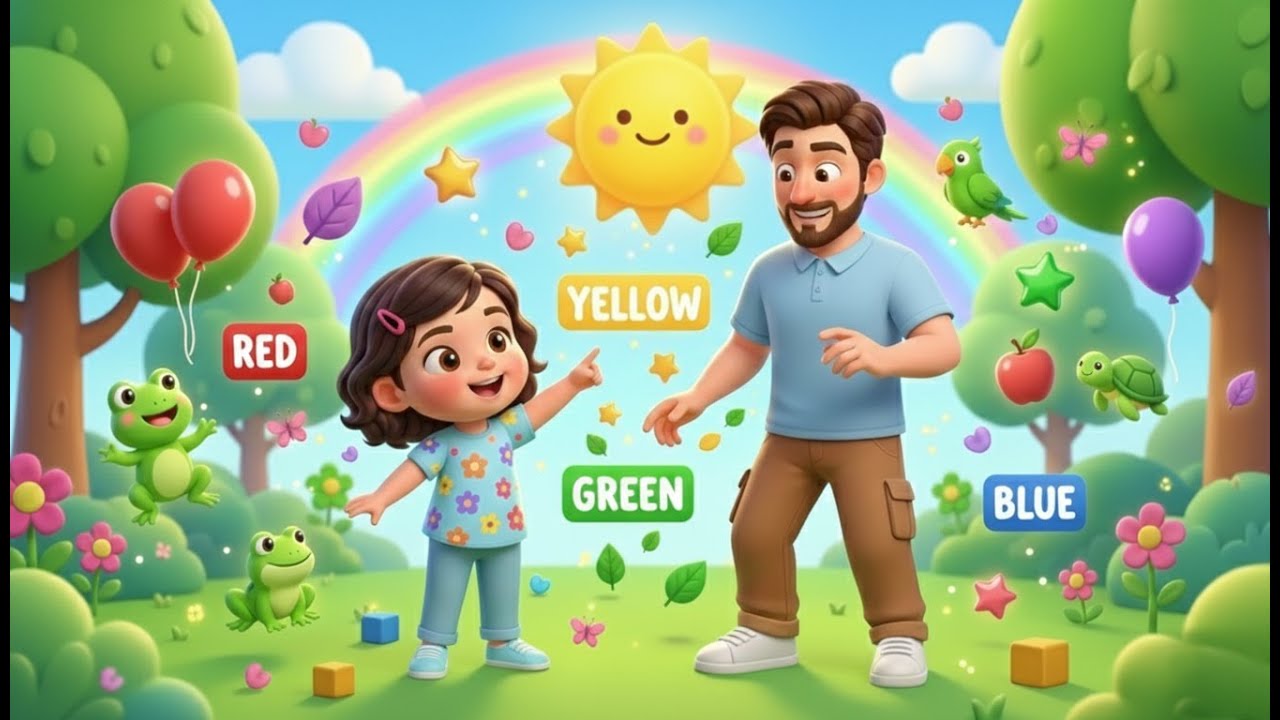 Colors Song for Kids 🌈| Learn Colors | Fun Nursery Rhyme|🌈Red Yellow Green Blue |Kids Learning Rhyme