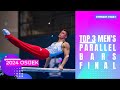 Top 3 in mens parallel bars final  2024 osijek gymnastics world challenge cup