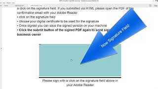 Digitally sign e-Form created by Aloaha eForm Provider