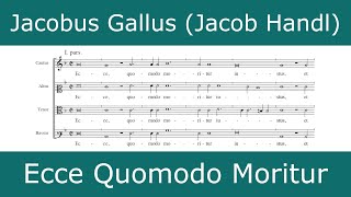 Jacobus Gallus - Ecce Quomodo Moritur (English subtitles) chords