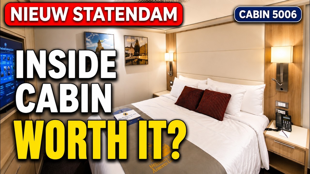 Holland America Nieuw Statendam Interior Cabin Tour — Is It Worth It?