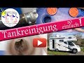 Tankreinigung im Wohnmobil und Wohnwagen.