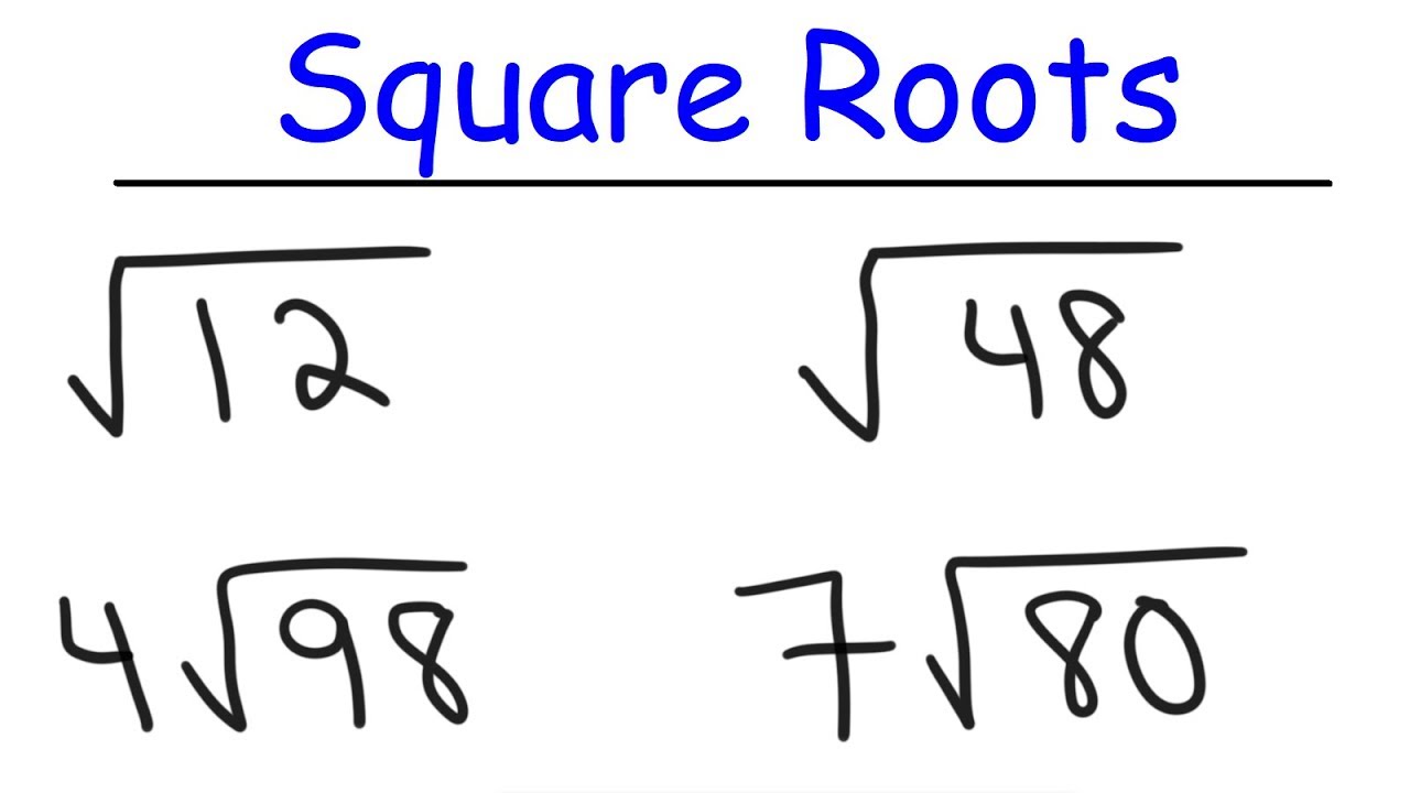 How To Simplify Square Roots 