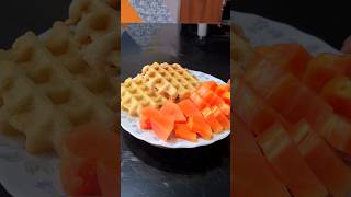 Waffle with papaya | #waffletime #papaya #breakfast
