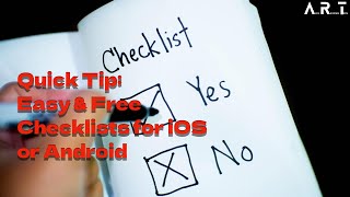 Quick Tip: How to create an easy (and free!) checklist on iPhone or Android