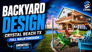 Airbnb backyard design Crystal Beach TX