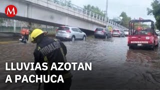 Heavy rains cause flooding in Pachuca, Hidalgo.