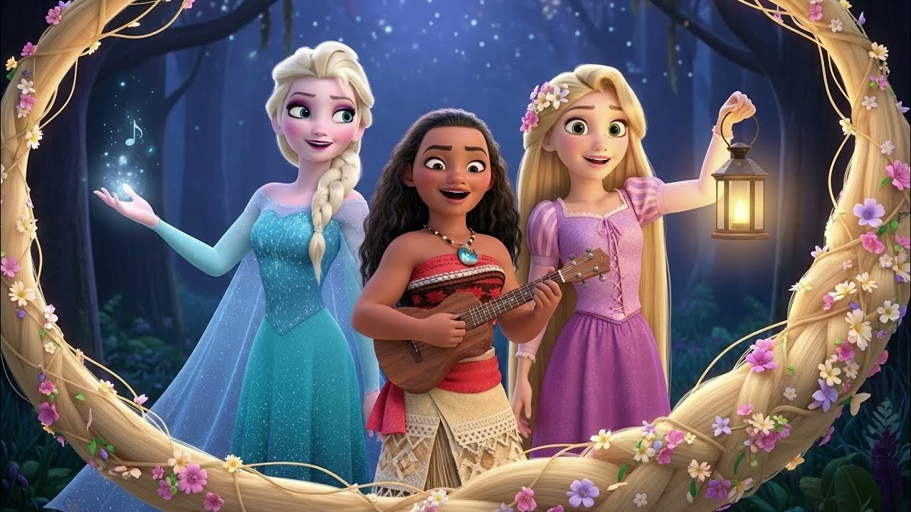 Elsa Moana Rapunzel Together 💞 | Friendship & Love Kids Song