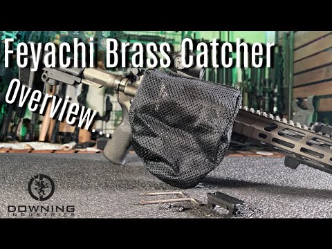 Feyachi Brass Catcher hitzebeständig verdickt Nylon Patronenhülse Shell Catcher Netz für Waffe mit Picatinny Rail Mount(Nickel