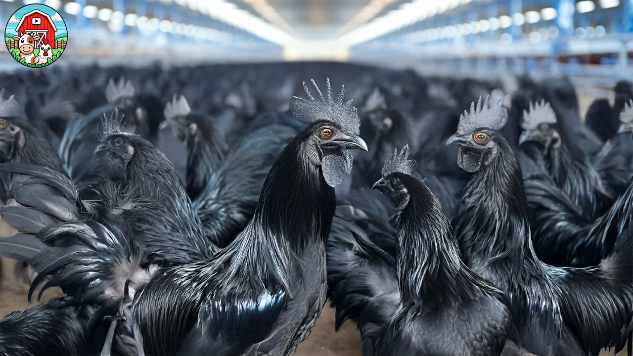Mysterious Black Ayam Cemani Chickens Farming Inside The Worlds 