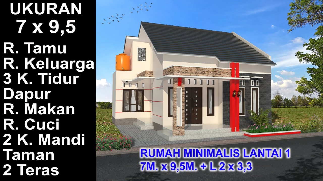 Modern House 7x9  5 L  2x3 3 3 K Tidur Desain  Rumah  