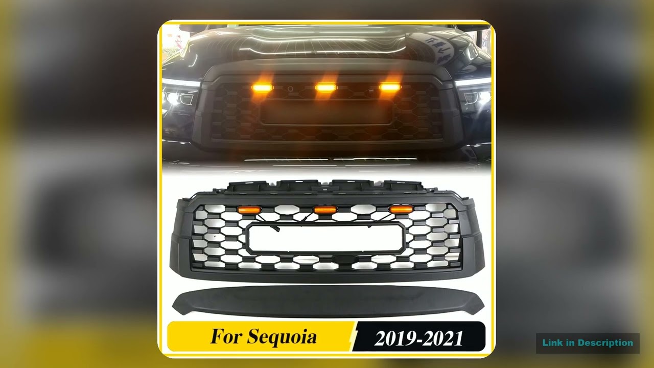 Front Grille With LED Lights Auto Parts Bumper Grille Modification Accessories Fits For 2019 2020