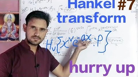 Hankel transform of a function of a function// by sonu Choudhary