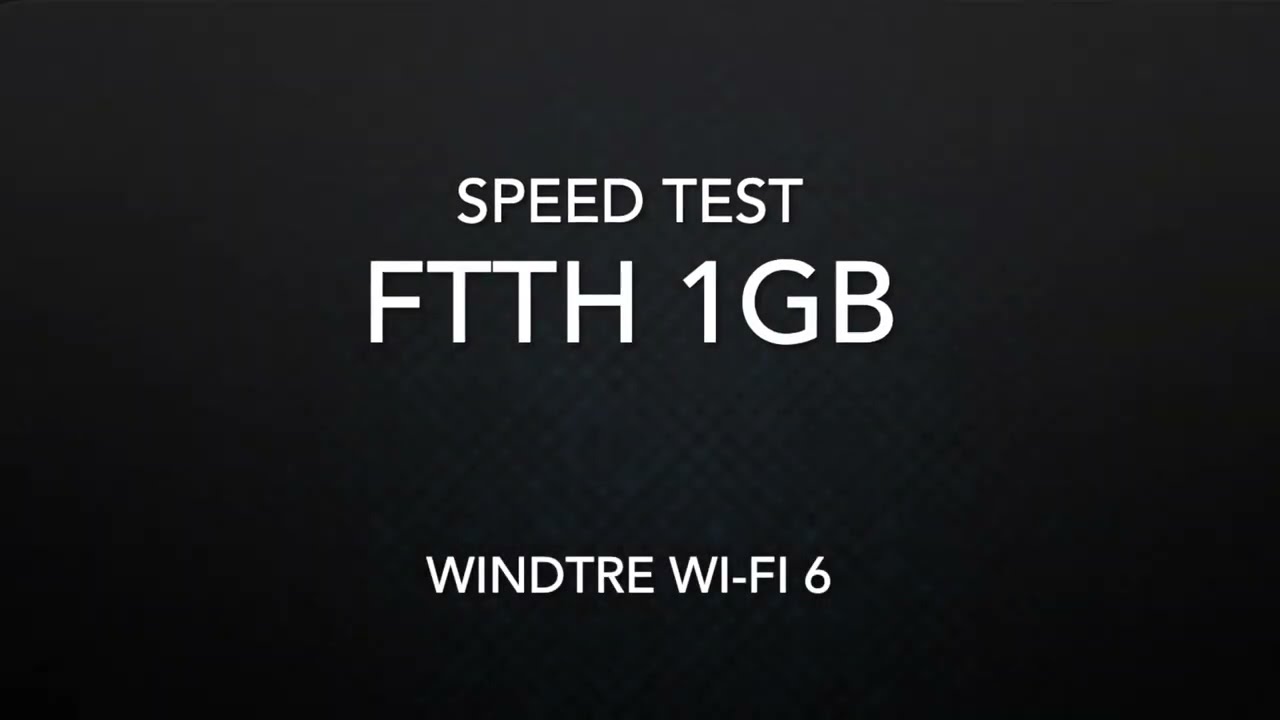 Speed test WINDTRE  FTTH  1GB WiFi 6