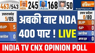 India TV CNX Lok Sabha Opinion Poll LIVE: PM Modi का चलेगा जादू, अबकी बार NDA 400 पार ! BJP